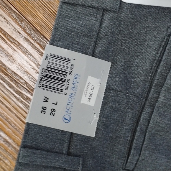 Levi Strauss Action Dress Slacks  size 36/29 Gray NWT - Picture 2 of 5